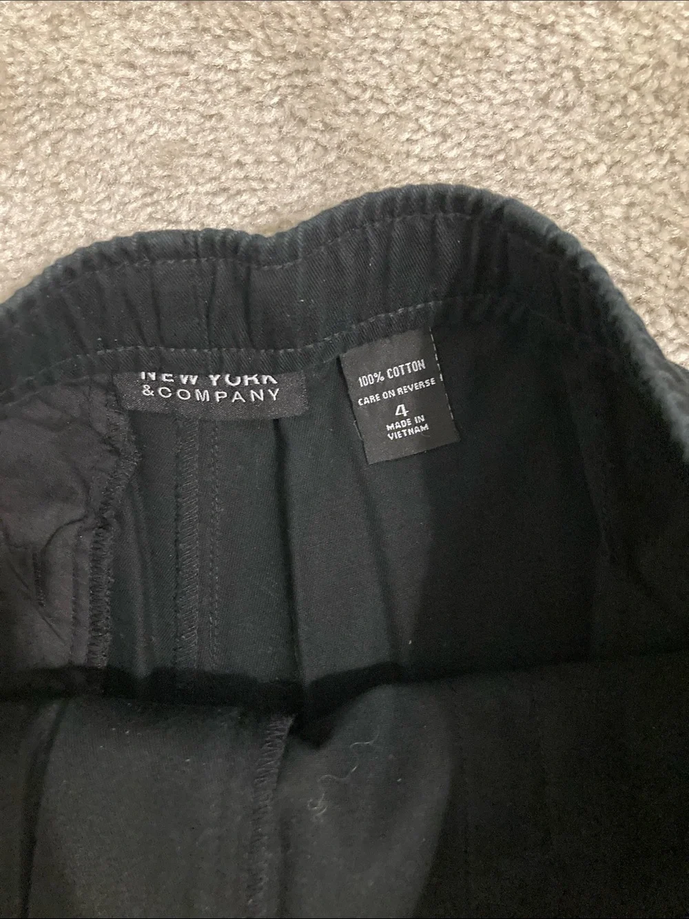 New York & Company Black Drawstring Utility Shorts